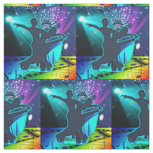 Ballsaal-Tanz-Paar-Bühne-Lichter und Musik Stoff