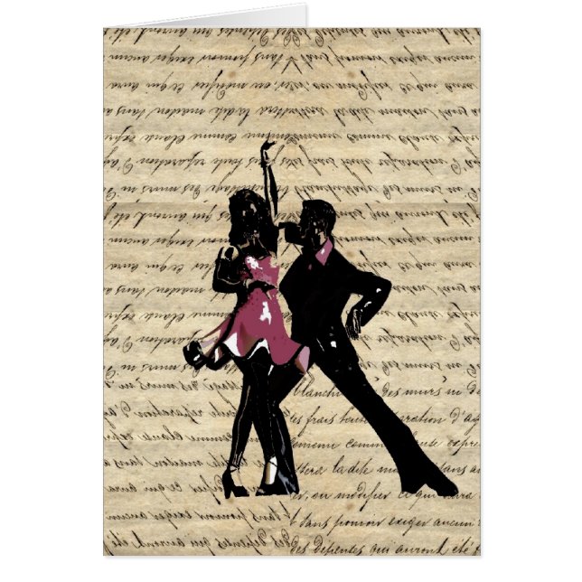 Ballsaaltänzer auf Vintagem Papier (Vorne)