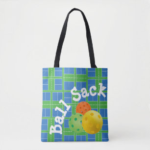 Ballsack für Pickleballs - blau und grün