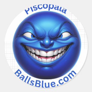 BallsBlauer Aufkleber Piscopala (Psycho)