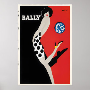 Bally Kick Vintage-Werbeplakat Fine Art Poster