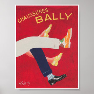 Bally Shoes Vintag Fashion Poster