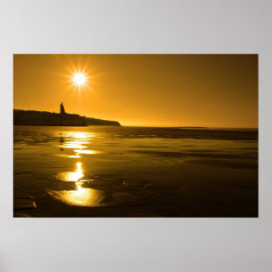 Ballybunion Sonnenuntergang am goldenen Strand Poster