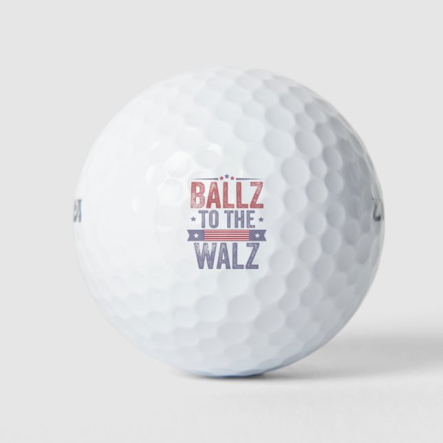 Ballz bei den Wahlen 2024 in Walz Harris Waltz Golfball (Vorderseite)