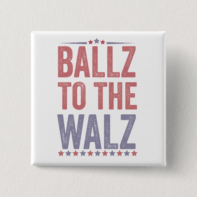 Ballz bei den Walz Harris Walz Wahlen 2024 Button (Vorderseite)