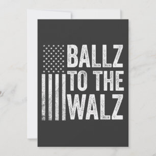 Ballz bei den Walz Harris Walz Wahlen 2024 Dankeskarte