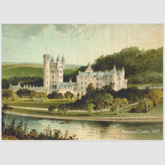 Balmoral Castle 1897 Hochauflösende Dekoupage Seidenpapier (Vorderseite)