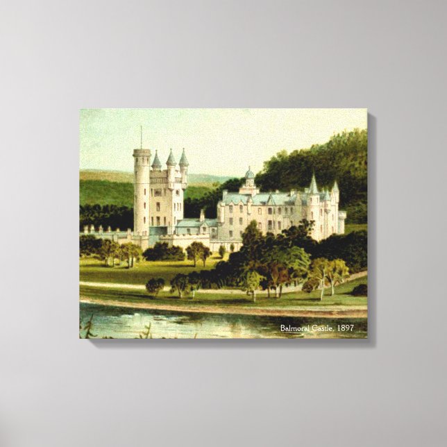 Balmoral Castle 1897 wiederhergestellt hohe Auflös Leinwanddruck (Vorderseite)