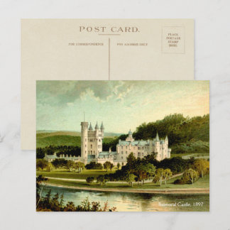 Balmoral Castle 1897 wiederhergestellt hohe Auflös Postkarte
