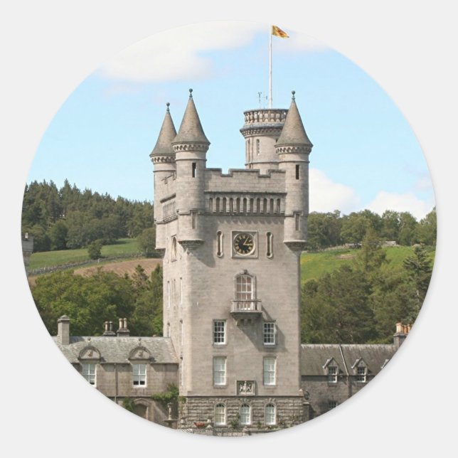 Balmoral Castle, Schottland, Großbritannien Runder Aufkleber (Vorderseite)