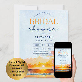 Balmy Days | Tropical Sunset Beach Brautparty Einladung