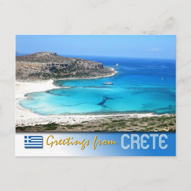 Balos Lagoon Beach, Kreta, Griechenland Postkarte (Vorderseite)