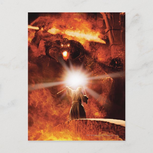 Balrog Versus Gandalf™ Postkarte (Vorderseite)