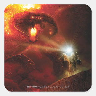 Balrog Versus GANDALF™ Quadratischer Aufkleber