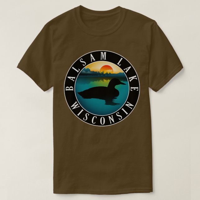Balsam Lake Wisconsin Loon T-Shirt (Design vorne)