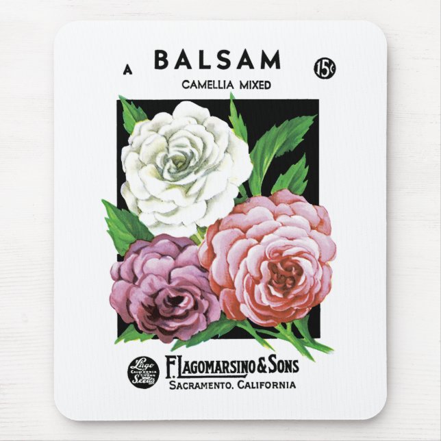 Balsam Seed Packet Label Mousepad (Vorne)