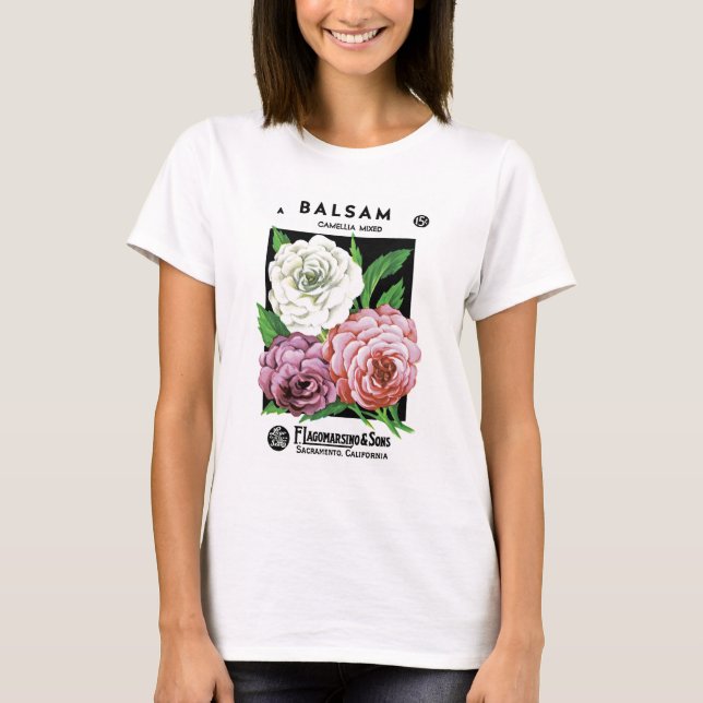 Balsam Seed Packet Label T-Shirt (Vorderseite)