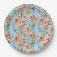Balsam und Lobelia Blume Plate