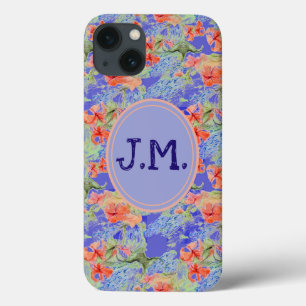 Balsam und Lobelia Blume und Initialen Case-Mate iPhone Hülle