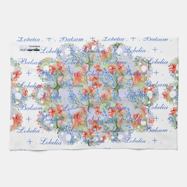Balsam und Lobelia Schnürhandtuch Geschirrtuch (Horizontal)