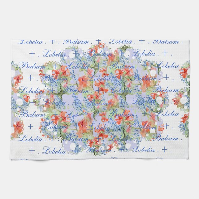 Balsam und Lobelia Schnürhandtuch Geschirrtuch (Horizontal)