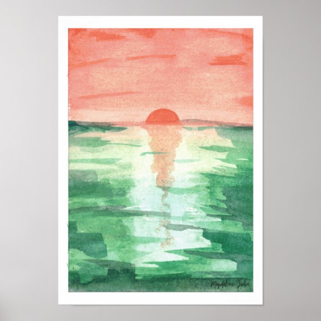 Baltic Summer Sunset Poster (Vorne)