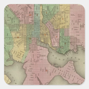 Baltimore 2 quadratischer aufkleber