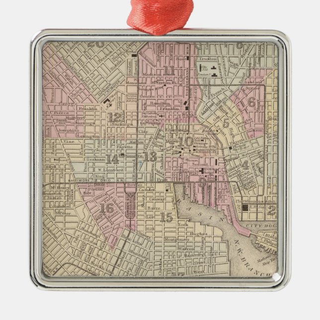 Baltimore 4 silbernes ornament (Vorne)