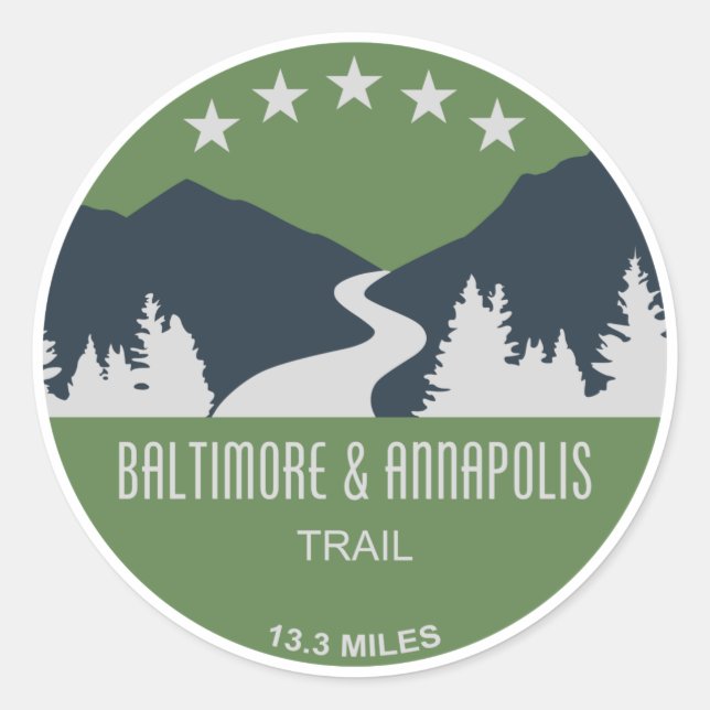 Baltimore & Annapolis Runder Aufkleber (Vorderseite)