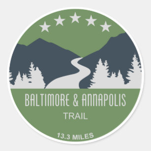 Baltimore & Annapolis Runder Aufkleber