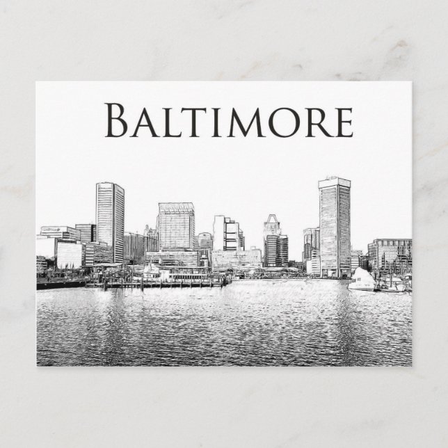 Baltimore: Aussicht auf den Innenhafen Postkarte (Vorderseite)