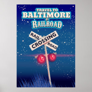 Baltimore Bahnübergang Poster. Poster