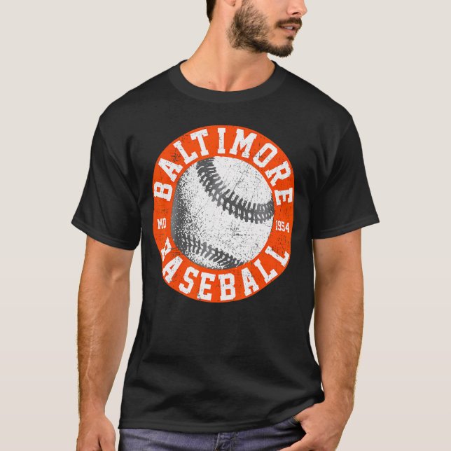 Baltimore Baseball Baseball Lover T-Shirt (Vorderseite)