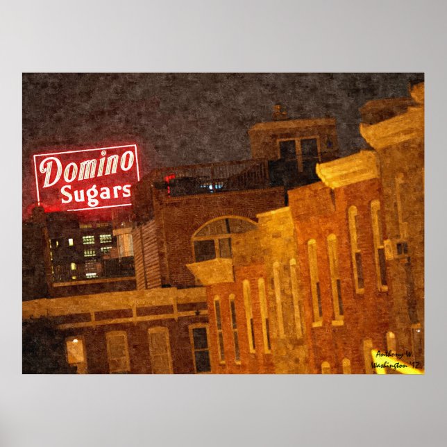 Baltimore Domino Zucker Ölgemälde Poster (Vorne)