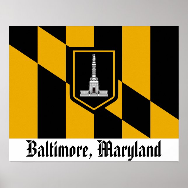 Baltimore Flag Poster (Vorne)