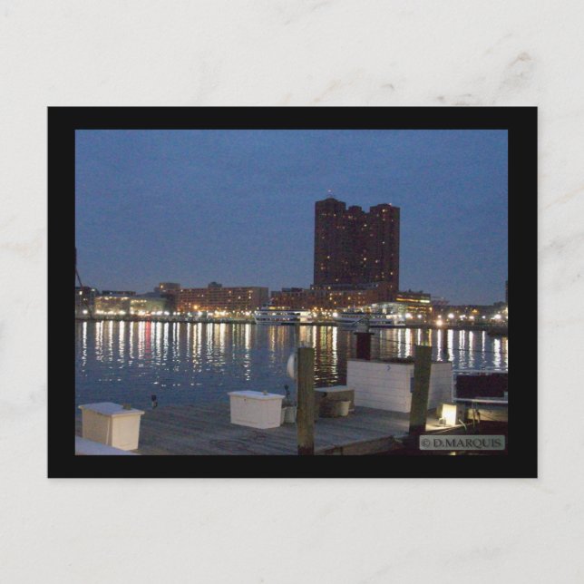 BALTIMORE HARBOR POSTCARD POSTKARTE (Vorderseite)