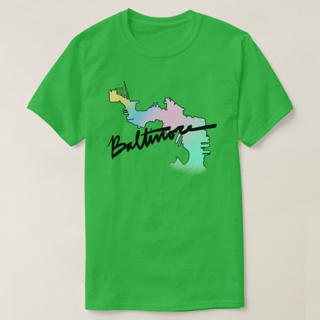 Baltimore Harbour Summer Fade T-Shirt (Design vorne)