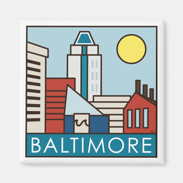 Baltimore Inner Harbour Magnet (Vorne)