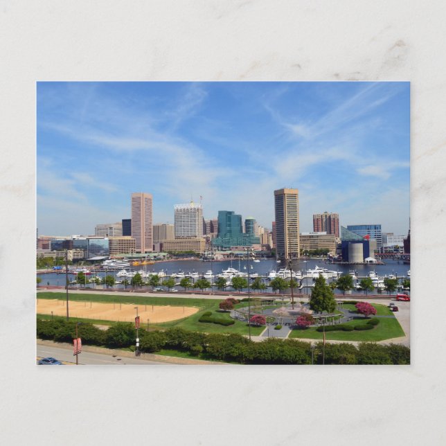 Baltimore Inner Harbour Postkarte (Vorderseite)