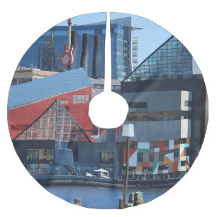 Baltimore Innere Hafen Tree Skirt, Bmore Polyester Weihnachtsbaumdecke