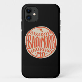 Baltimore Maryland Baseball - Handgezeichneter Typ Case-Mate iPhone Hülle
