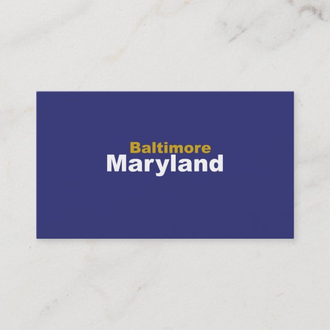 Baltimore, Maryland Business Cards Visitenkarte (Vorderseite)