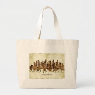 Baltimore Maryland Cityscape Jumbo Stoffbeutel