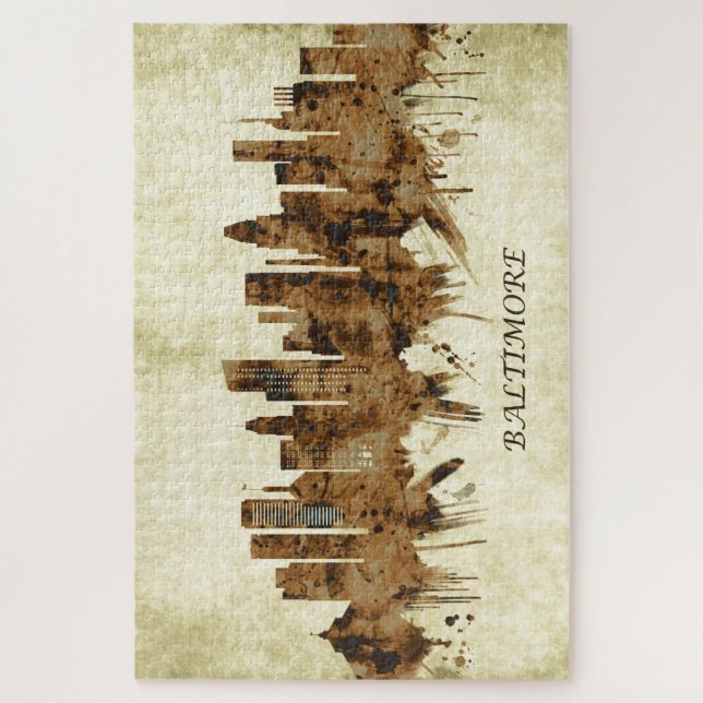 Baltimore Maryland Cityscape Puzzle (Vertikal)