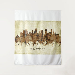 Baltimore Maryland Cityscape Wandteppich