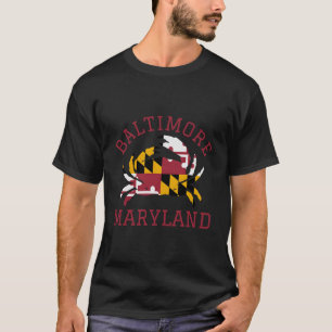 Baltimore Maryland Crab State Flag Zuhause Travel T-Shirt