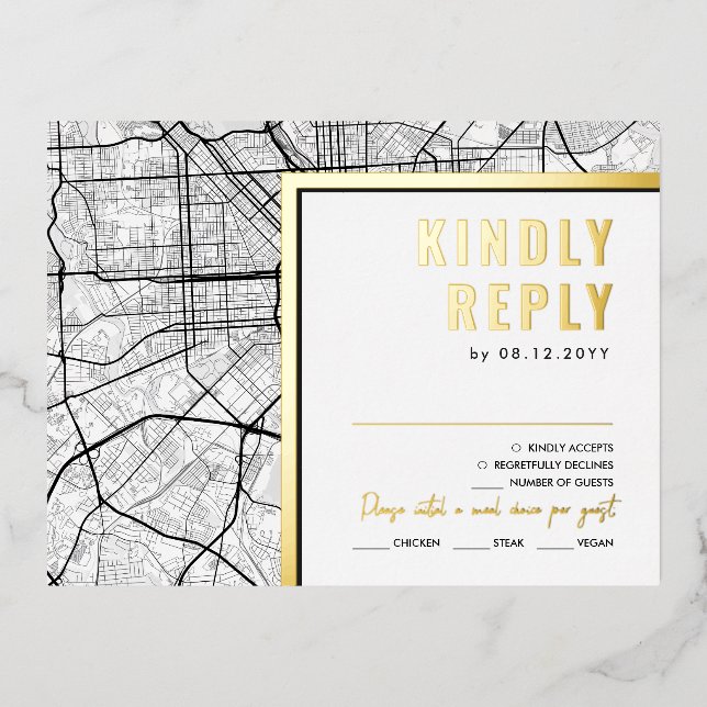 Baltimore, Maryland Liebe Locator | UAWG Antwort Folie Einladungspostkarte (Vorderseite)