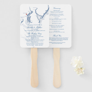 Baltimore Maryland Map Wedding Program Fächer
