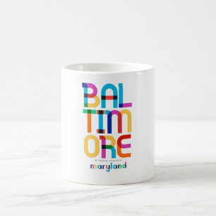 Baltimore Maryland Mitte des Jahrhunderts, Pop-Art Kaffeetasse