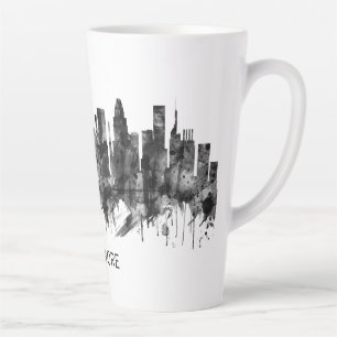 Baltimore Maryland Skyline BW Milchtasse